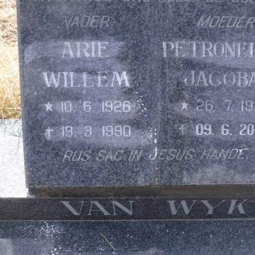 WYK Arie Willem, van 1926-1990 &amp; Petronella Jacoba 1932-2009