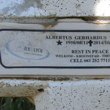 WYK Albertus Gerhardus, van 1950-2014