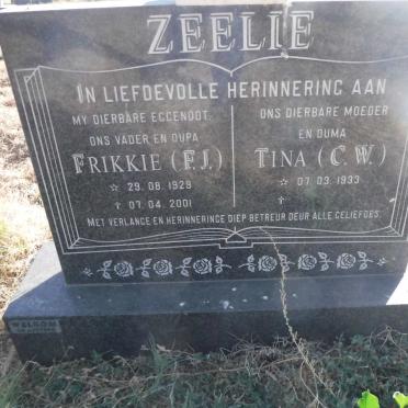 ZEELIE F.J. 1929-2001 &amp; C.W. 1933-