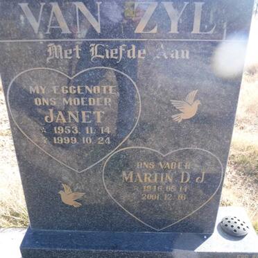 ZYL Martin D.J., van 1916-2001 &amp; Janet 1953-1999