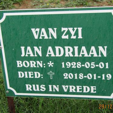 ZYL Jan Adriaan, van 1928-2018