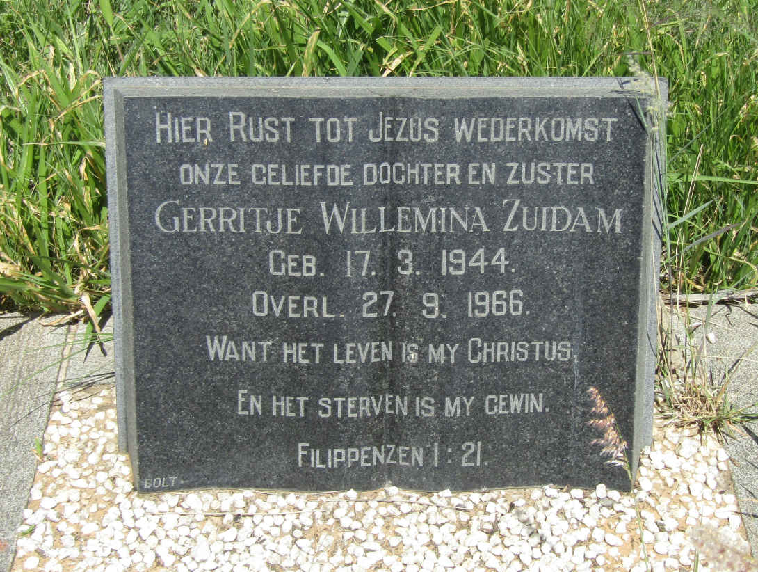 ZUIDAM Gerritje Willemina 1944-1966
