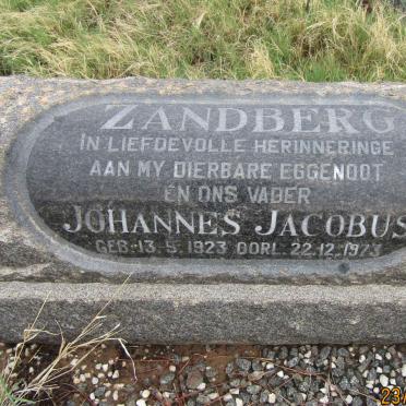 ZANDBERG Johannes Jacobus 1923-1973