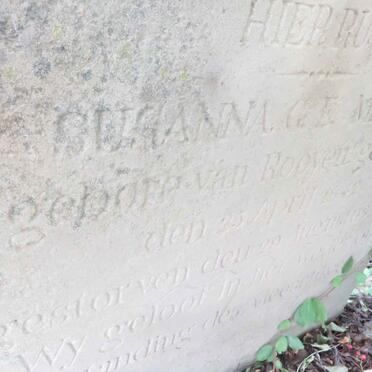 MENTZ Susanna G.E. nee VAN ROOYEN 1842-1867