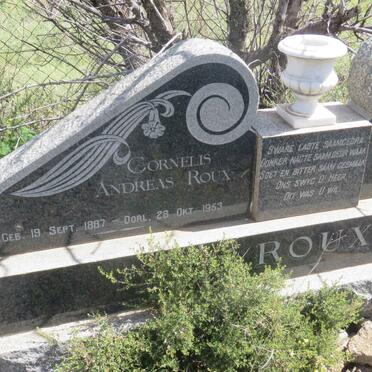 ROUX Cornelis Andreas 1887-1953 &amp; Elizabeth SMITH 1885-1981