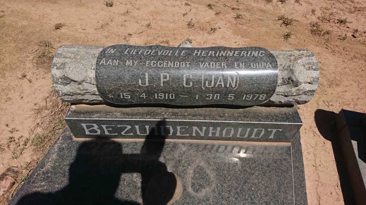 BEZUIDENHOUDT J.P.C. 1910-1978