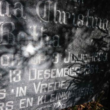 BOTHA Jacomina Christina nee DU TOIT 1889-1964