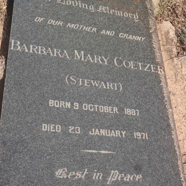 COETZER Barbara Mary nee STEWART 1887-1971