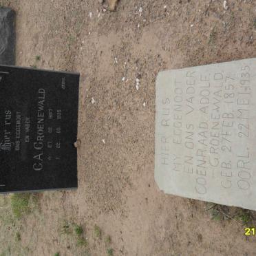 GROENEWALD Coenraad Adolf 1857-1935