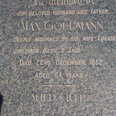 GOLDMANN Max -1952