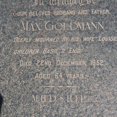 GOLDMANN Max -1952