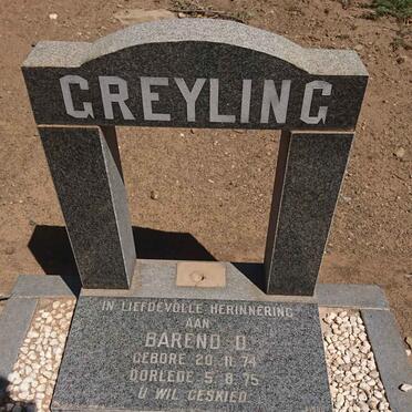GREYLING Barend D. 1974-1975