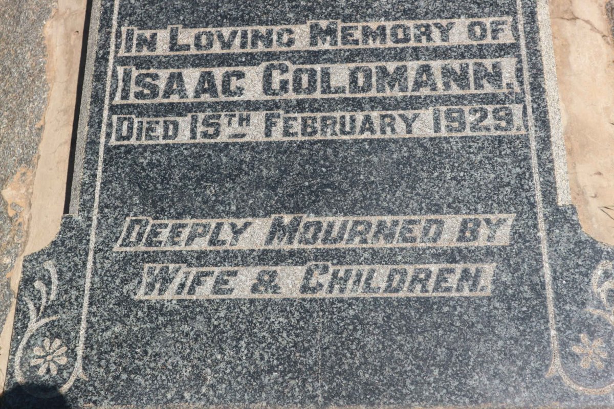 GOLDMANN Isaac -1929