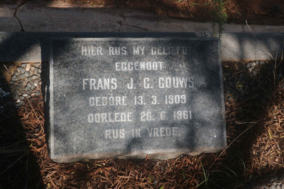 GOUWS Frans J.G. 1909-1961