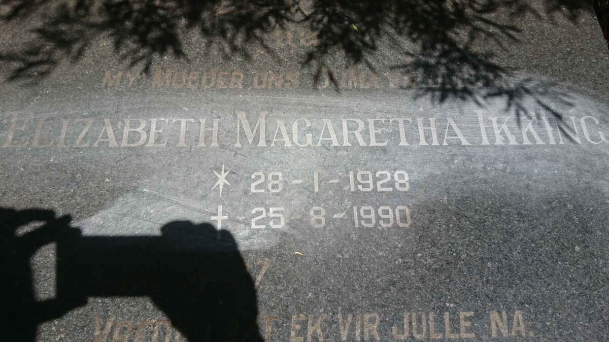 IKKING Elizabeth Magaretha 1928-1990