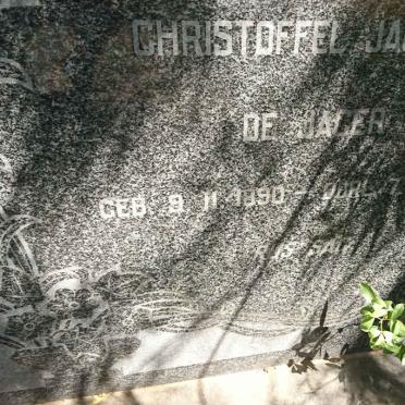 JAGER Christoffel Jacobus, de 1890-1958