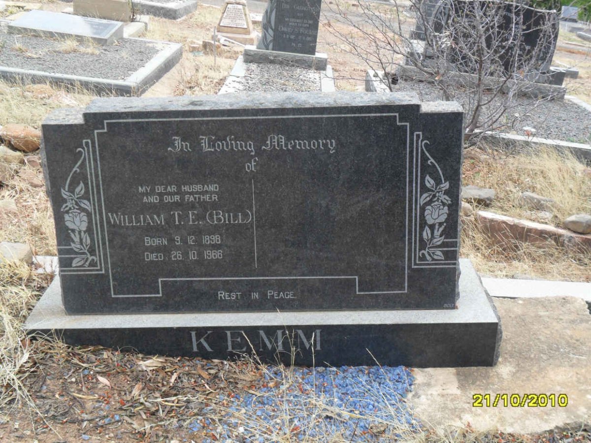 KEMM William T.E. 1898-1966