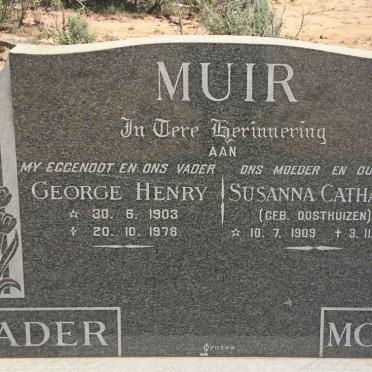MUIR George Henry 1903-1978 &amp; Susanna Catharina OOSTHUIZEN 1909-1996