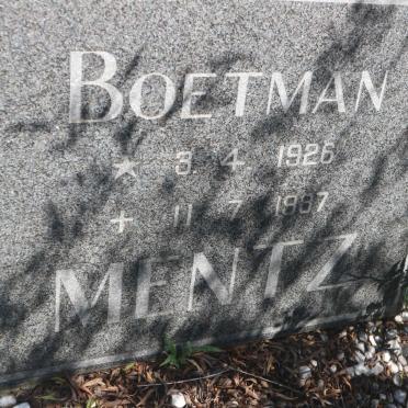 MENTZ Boetman 1926-1987