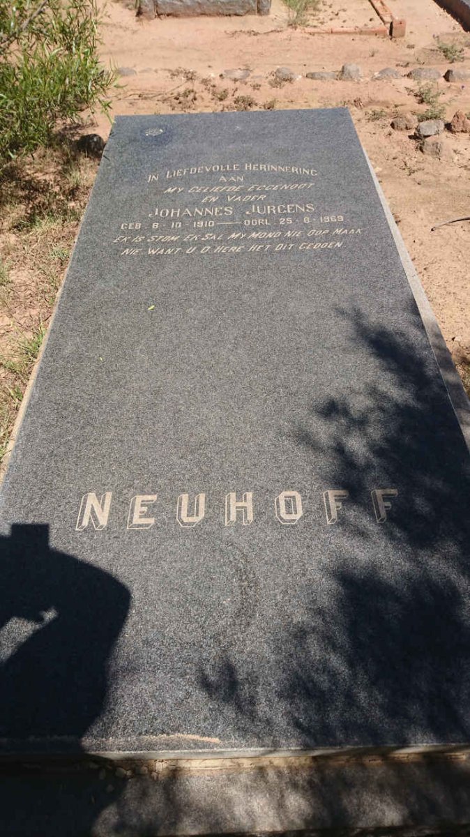 NEUHOFF Johannes Jurgens 1910-1969