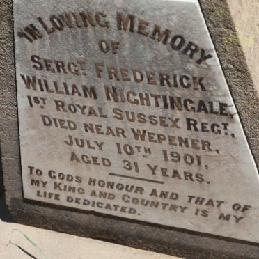 NIGHTINGALE Frederick William -1901