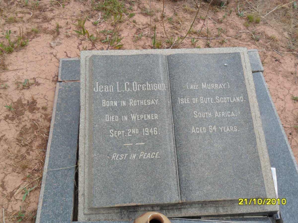 ORCHISON Jean L.C. nee MURRAY -1946