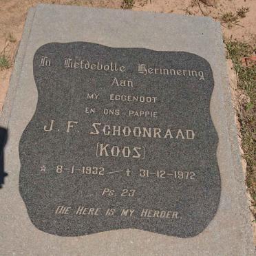 SCHOONRAAD J.F. 1932-1972
