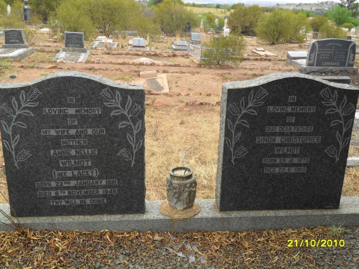 WILMOT Simon Christopher 1873-1960 &amp; Annie Nellie LACEY 1881-1945