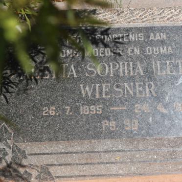 WIESNER Aletta Sophia 1895-1976
