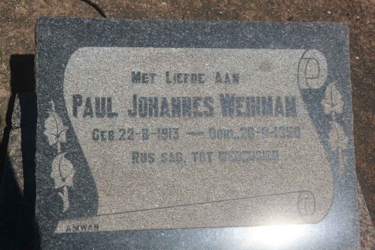 WEIHMAN Paul Johannes 1913-1950