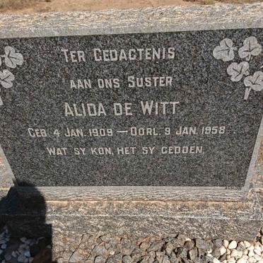 WITT Alida, de 1909-1958