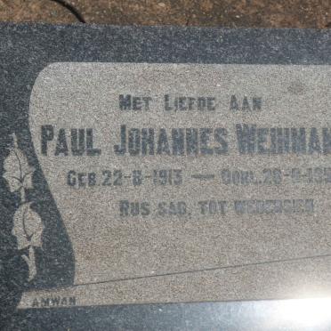 WEIHMAN Paul Johannes 1913-1950