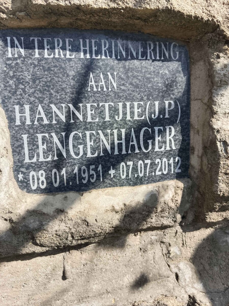 LENGENHAGER J.P. 1951-2012