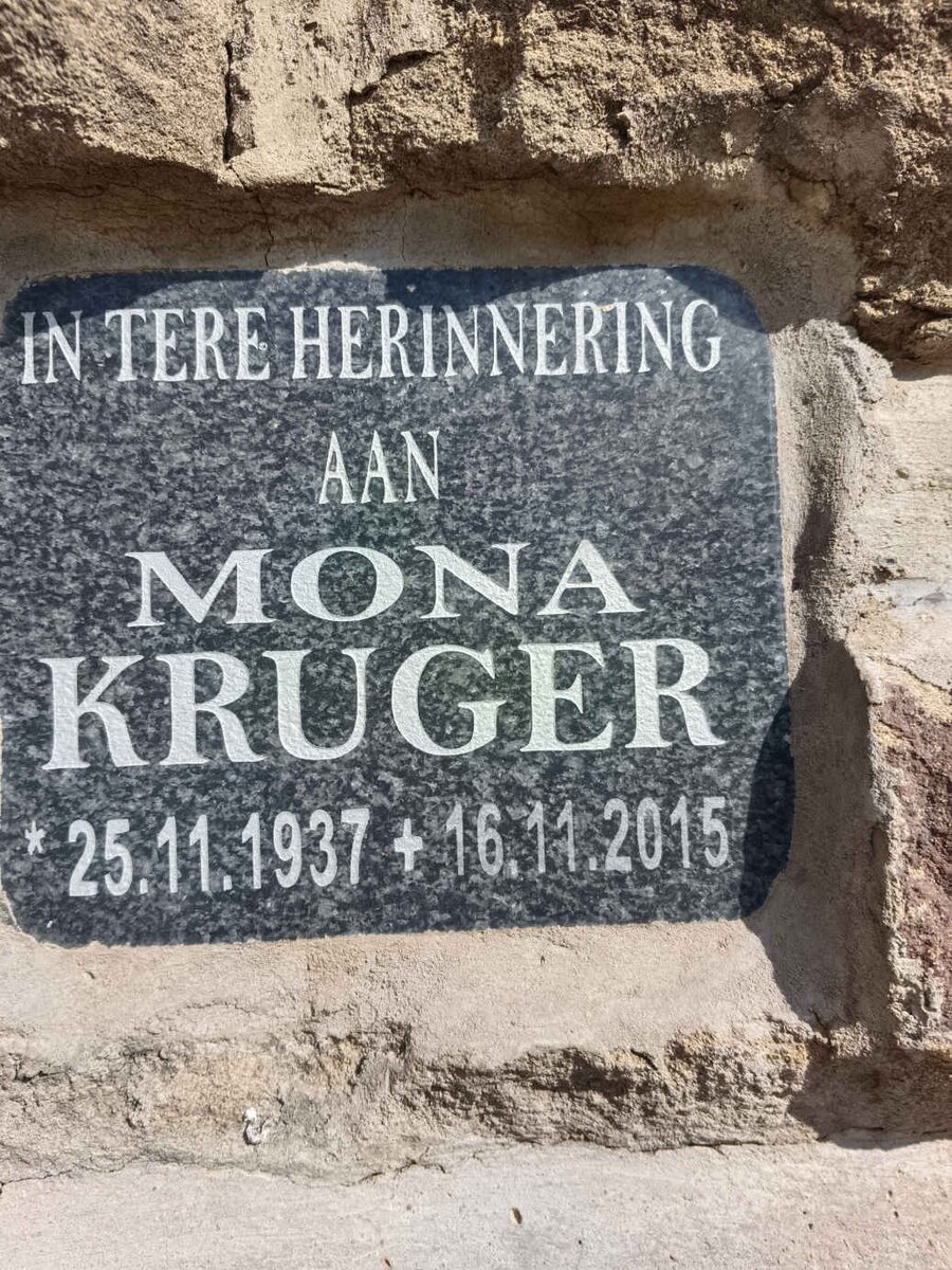 KRUGER Mona 1937-2015