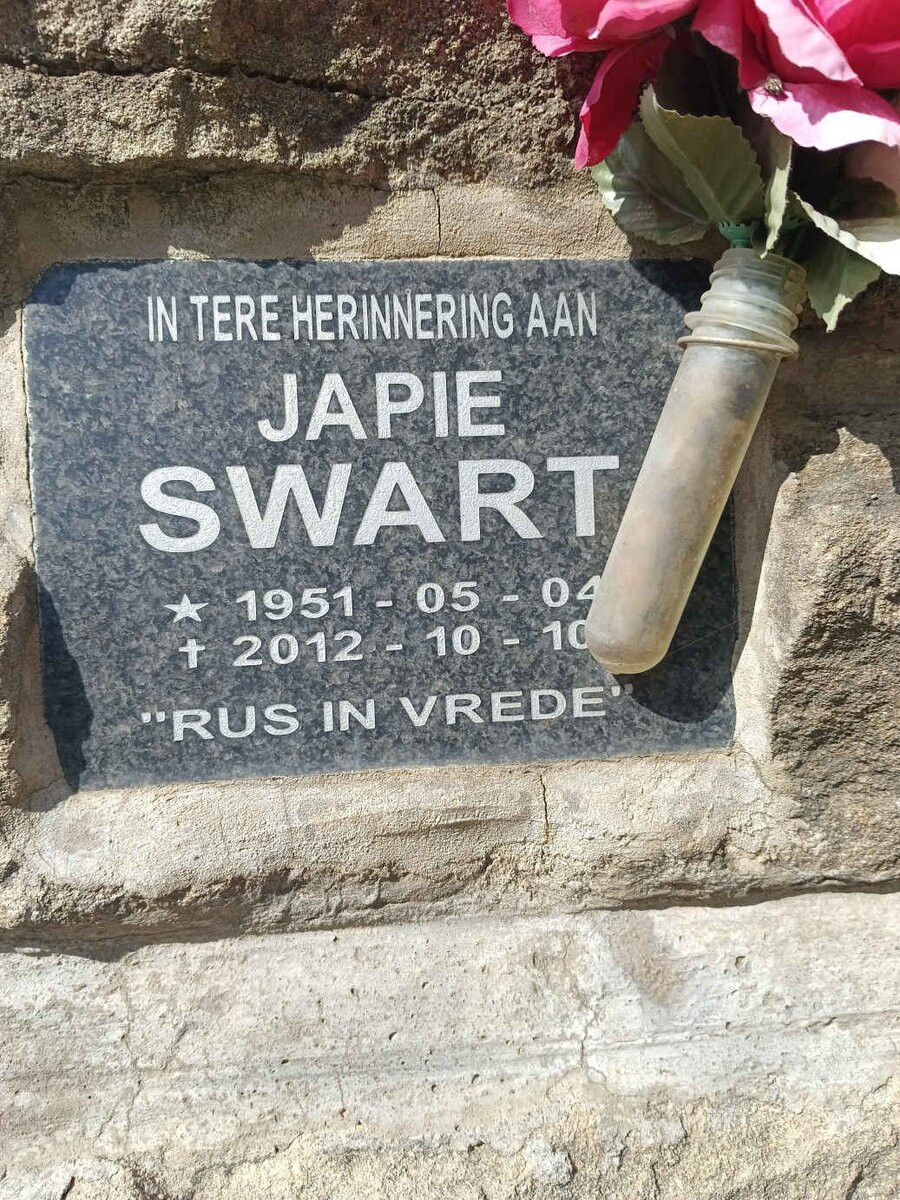 SWART Japie 1951-2012