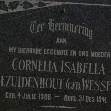 BEZUIDENHOUT Cornelia Isabella nee WESSELS 1906-1941