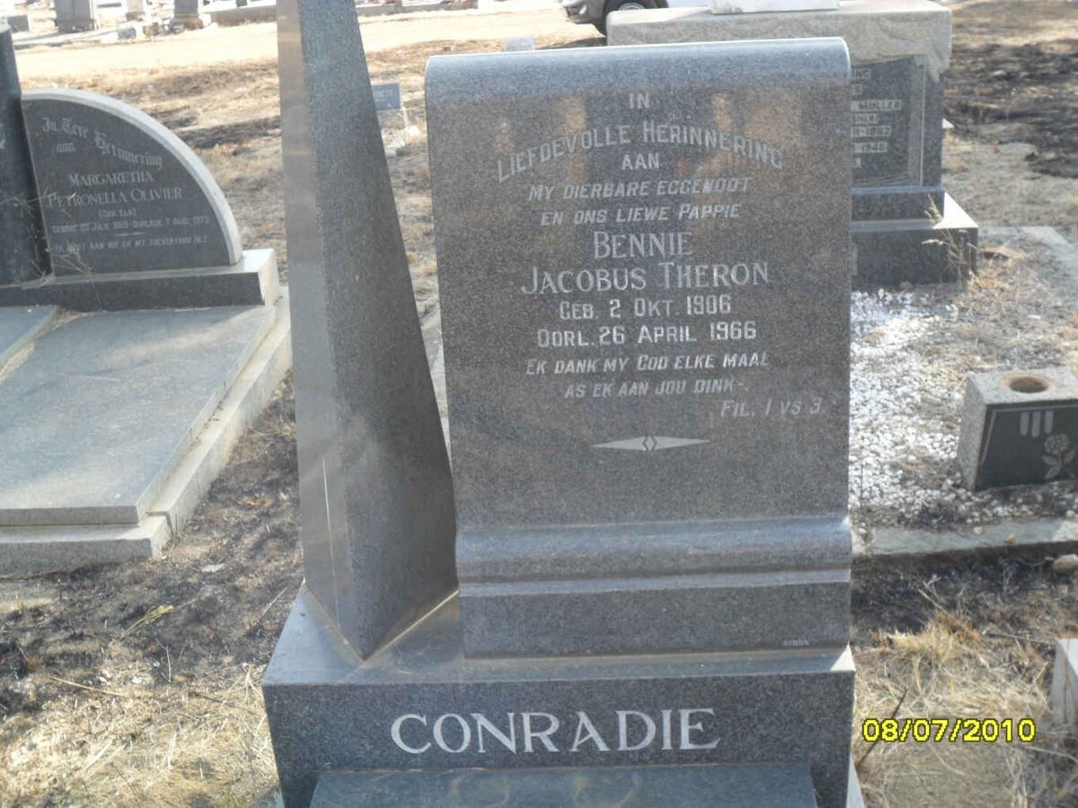 CONRADIE Bennie Jacobus Theron 1906-1966