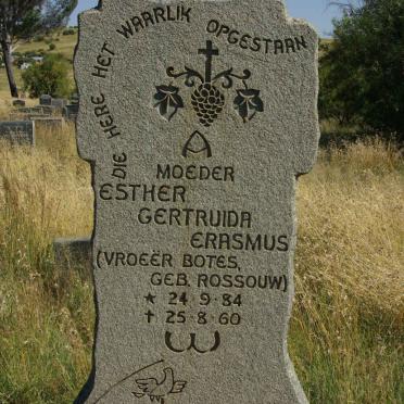 ERASMUS Esther Gertruida formerly BOTES nee ROSSOUW 1884-1960