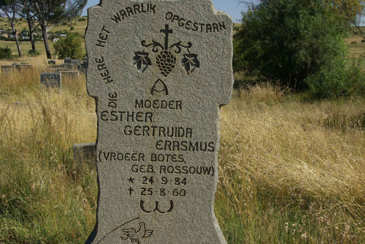 ERASMUS Esther Gertruida formerly BOTES nee ROSSOUW 1884-1960