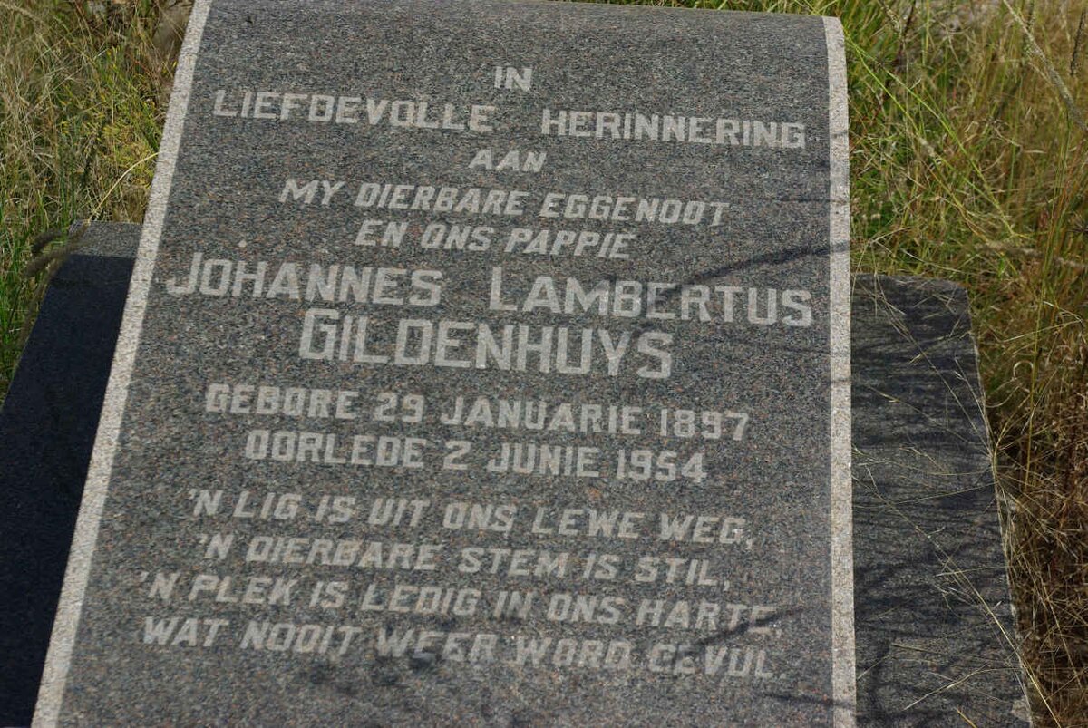 GILDENHUYS Johannes Lambertus 1897-1954