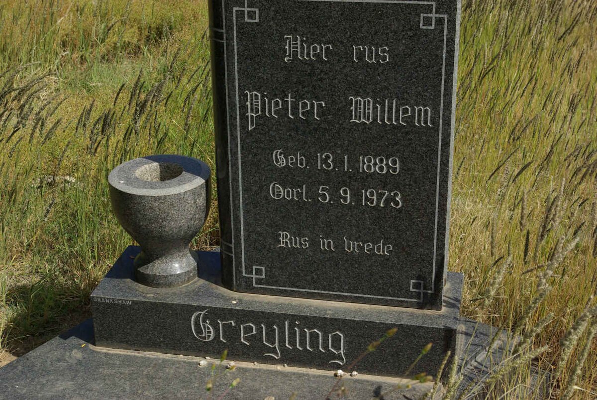 GREYLING Pieter Willem 1889-1973