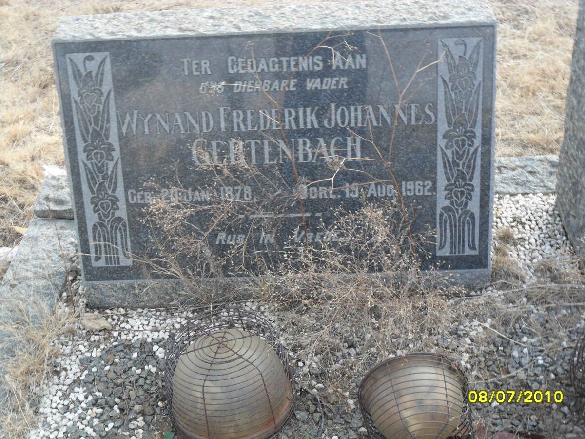 GERTENBACH Wynand Frederik Johannes 1878-1962