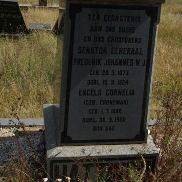 HATTINGH Frederik Johannes W.J. 1873-1924 &amp; Engela Cornelia FRONEMAN 1880-1969