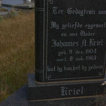 KRIEL Johannes A. 1904-1963