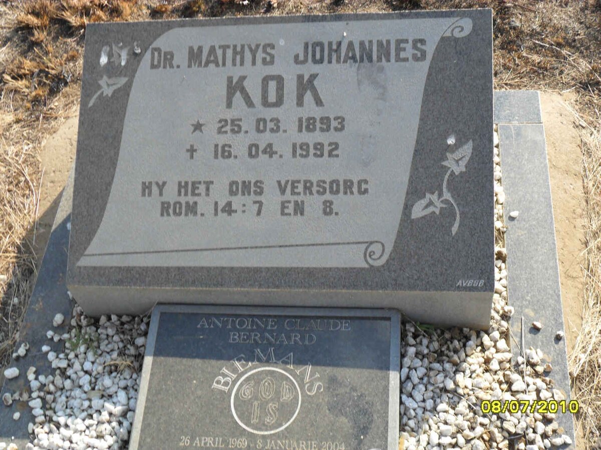 KOK Mathys Johannes 1893-1992 :: BIEMANS Antoine Claude Bernard 1969-2004