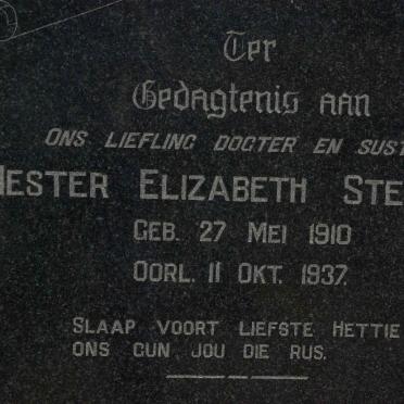 STEMMET Hester Elizabeth 1910-1937