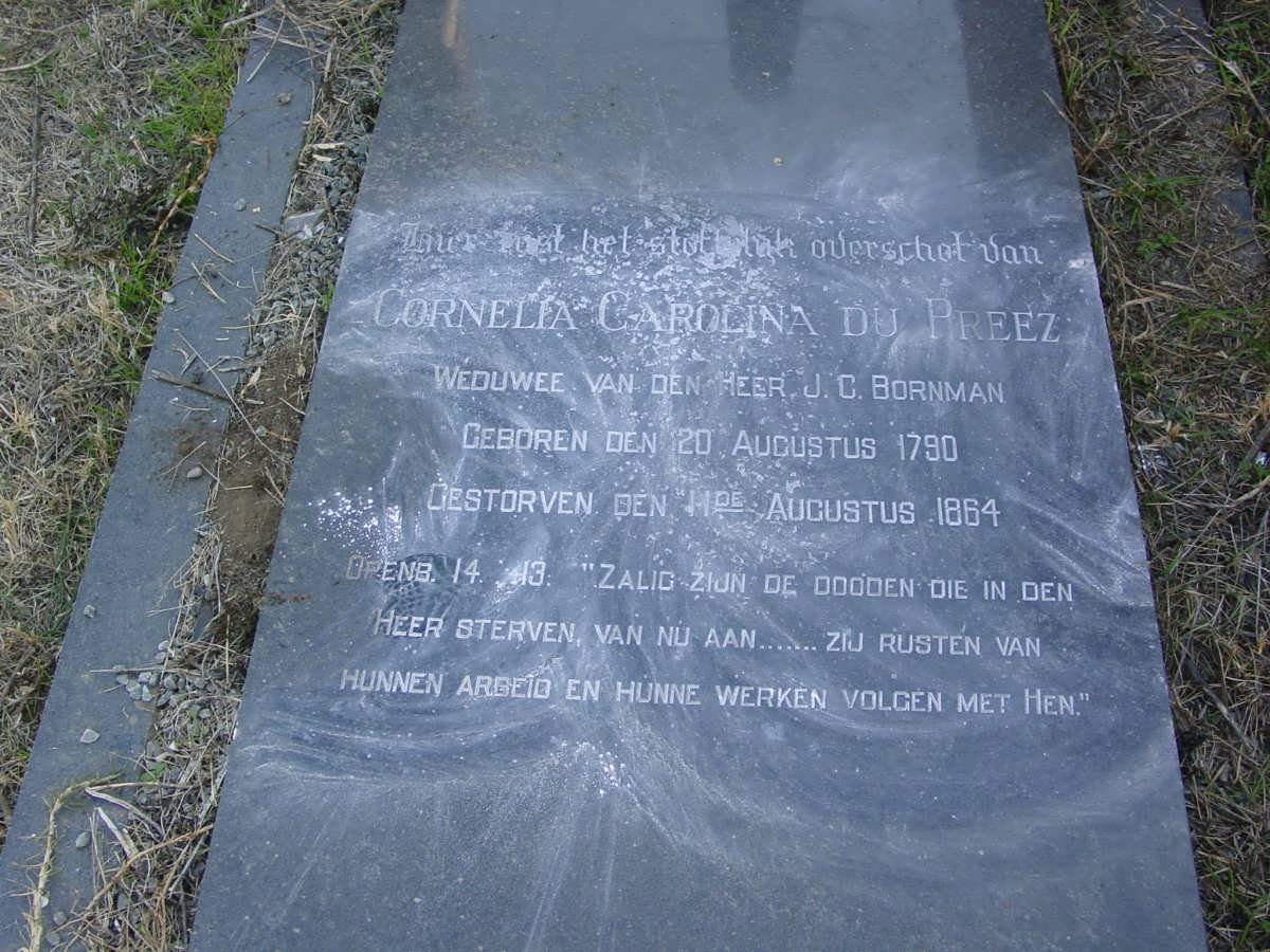 BORNMAN Cornelia Carolina nee DU PREEZ 1790-1864