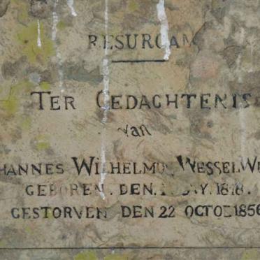 WESSELS Johannes Wilhelmus Wessel 1818-1856