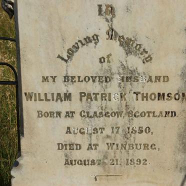 THOMSON William Patrick 1850-1892