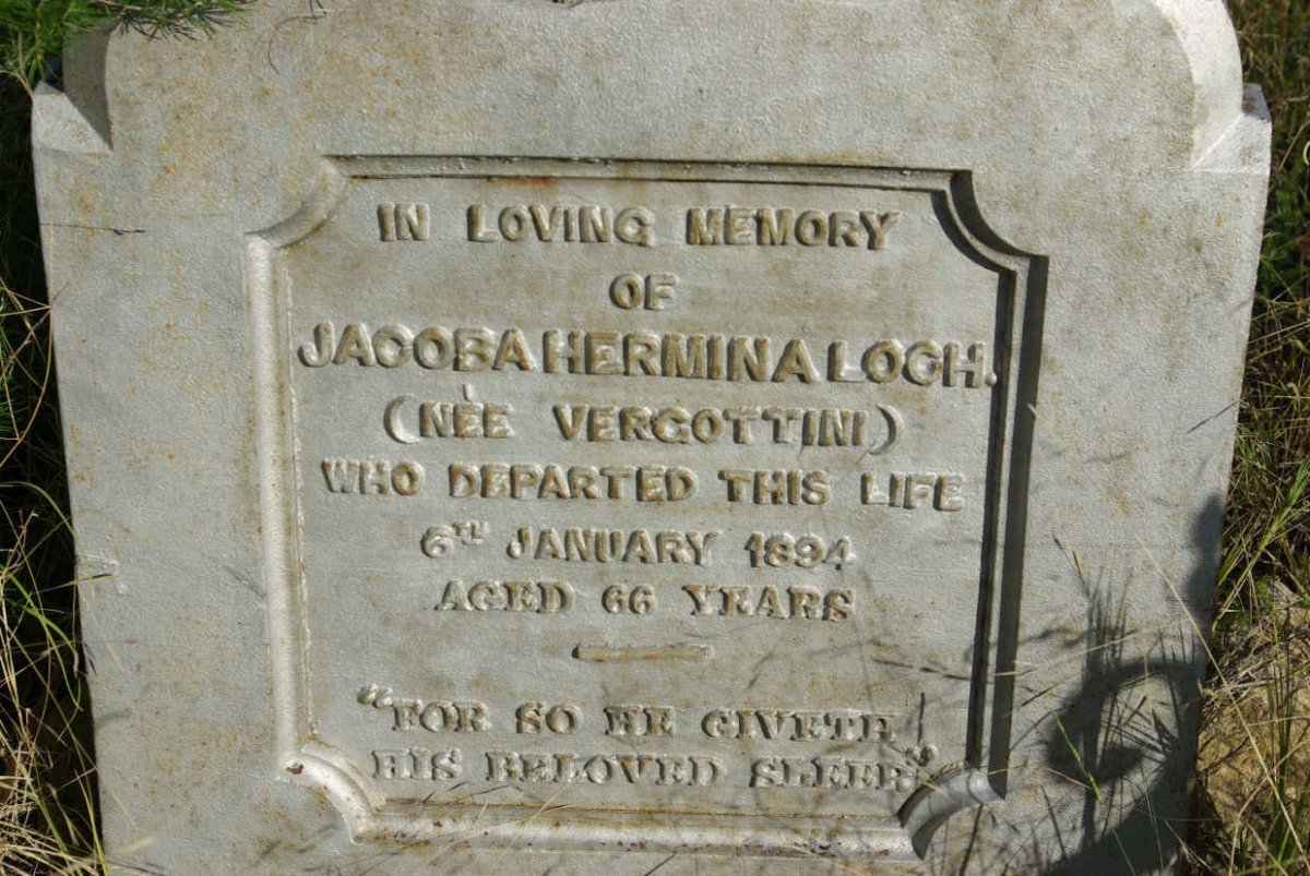 LOCH Jacoba Hermina nee VERGOTTINI -1894